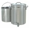 Bayou Classic 10 Gallon Stainless Steel Stock Pot, Spigot And Basket