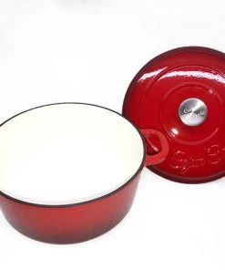 Cajun Classic 5 Qt Enamel Red Dutch Oven Cast Iron Cookware