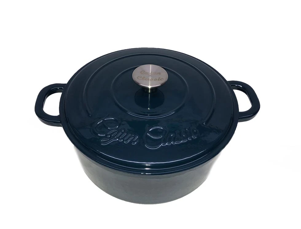 Cast Iron Cookware Cajun Classic 5 Qt Enamel Navy Blue Dutch Oven 2 Cast Iron Cookware Cajun Classic 5 Qt Enamel Navy Blue Dutch Oven