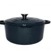 Cast Iron Cookware Cajun Classic 5 Qt Enamel Navy Blue Dutch Oven