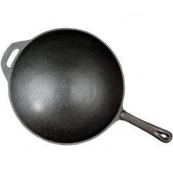 Cajun Classic Seasoned Cast Iron Wok Cast Iron Cookware