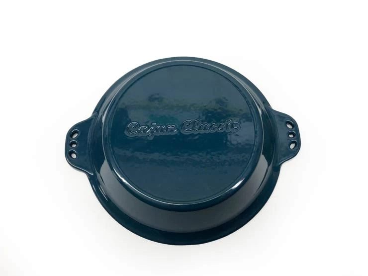 Cast Iron Cookware Cajun Classic Navy Blue Pie Plate 2 Cast Iron Cookware Cajun Classic Navy Blue Pie Plate