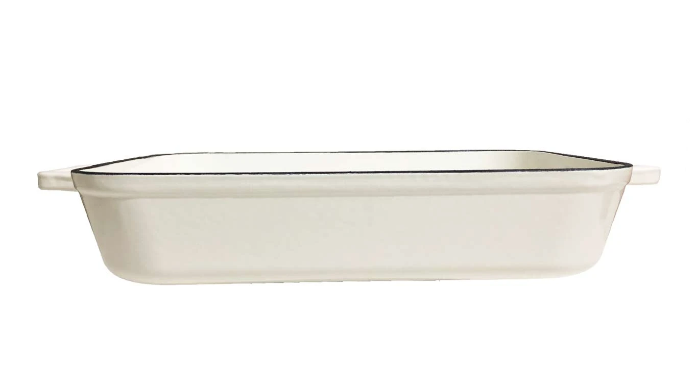 Cajun Classic White Enamel Baking Dish 2 Cajun Classic White Enamel Baking Dish