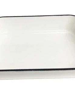 Cajun Classic White Enamel Baking Dish