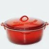 Cajun Classic 12 Qt Enamel Red Dutch Oven Cast Iron Cookware