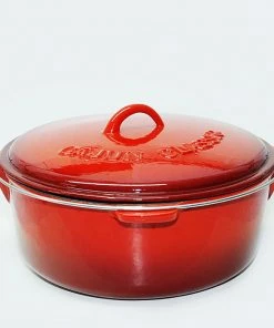 Cast Iron Cookware Cajun Classic 9 Qt Enamel Red Dutch Oven