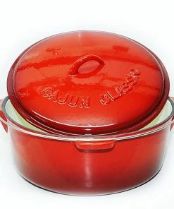 Cajun Classic 6 Qt Enamel Red Dutch Oven Cast Iron Cookware