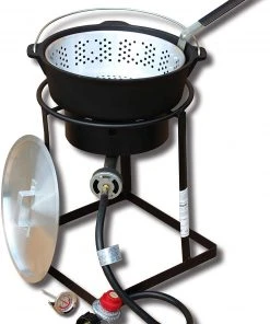 King Kooker Short Cast Iron Pot Outdoor Fish Fryer Kit