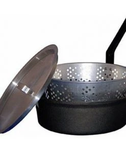 Cast Iron Cookware King Kooker Cast Iron Fish Fry Pot 6 Quart