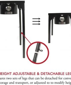 Cajun Outdoor Cooking Tall High Pressure Propane Burner Fish Fryers