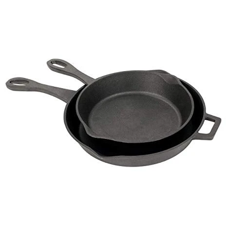 Bayou Classic 2 Piece Cast Iron Skillet Set