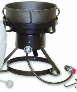 King Kooker 5 Gallon Cast Iron Jambalaya Pot Cooking Kit