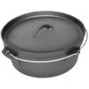 Cajun Classic Seasoned Camp Dutch Oven W/ Biscuit Lid - 20 Qt Cast Iron Cookware