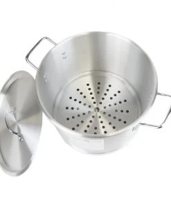 Cajun Outdoor Cooking High Pressure Propane Burner And 24 QT Aluminum Steamer Pot Bundle Stainless Pot Steamers