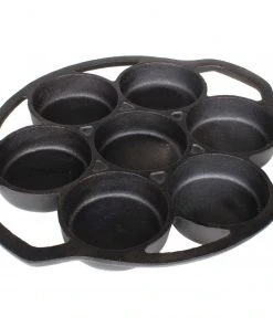 Cajun Classic Cast Iron Cookware 7 Hole Cast Iron Biscuit Pan - Preseasoned