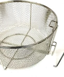 Cooking Accessories Bayou Classic 11" Stainless Fry Basket With Folding Handle