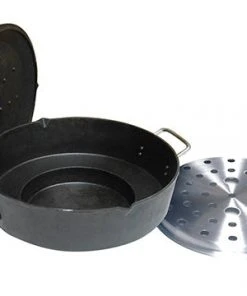 King Kooker Cast Iron Cookware 9 Quart Cast Iron – Unique Deep Fryer Dutch Oven (UFO)