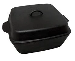 King Kooker 12 Quart Pre-Seasoned Cast Iron Roaster With Lid Cast Iron Cookware