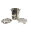 Cajun Outdoor Cooking Brew Pots 10 Gallon Stainless Steel Stock Pot With Spigot
