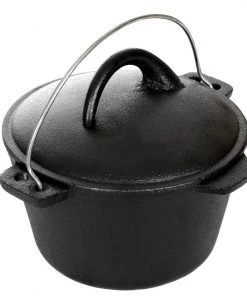 Cast Iron Cookware Cajun Classic Seasoned Cast Iron Dutch Oven Pot - 1 Quart