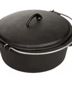 Cajun Classic Seasoned Cast Iron Dutch Oven Pot - 4.5 Quart Cast Iron Cookware