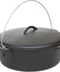 Cajun Classic Seasoned Cast Iron Dutch Oven Pot - 12 Quart