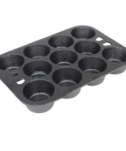 Cast Iron Cookware Cajun Classic Seasoned Cast Iron Muffin Pan