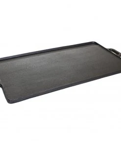 Cast Iron Cookware Cajun Classic Rectangular Large Reversible Seasoned Cast Iron Griddle