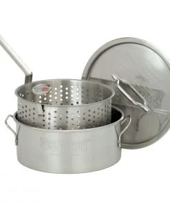 Bayou Classic 10 Quart Stainless Steel Deep Fryer Pot Fish Fryers
