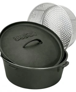 Cast Iron Cookware Bayou Classic 20 Quart Cast Iron Dutch Oven