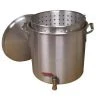King Kooker Aluminum Boiling Pot With Drain Valve, Basket And Lid 100 Qt Stock Pots